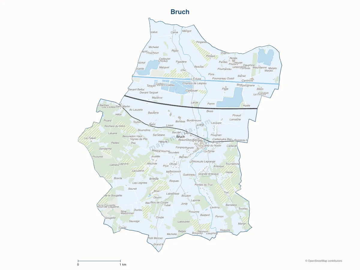 Carte de Bruch à personnaliser