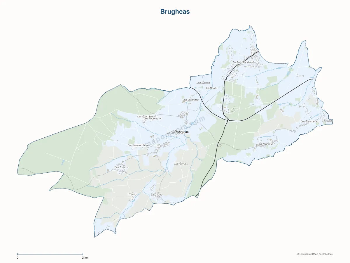 Carte de Brugheas à personnaliser