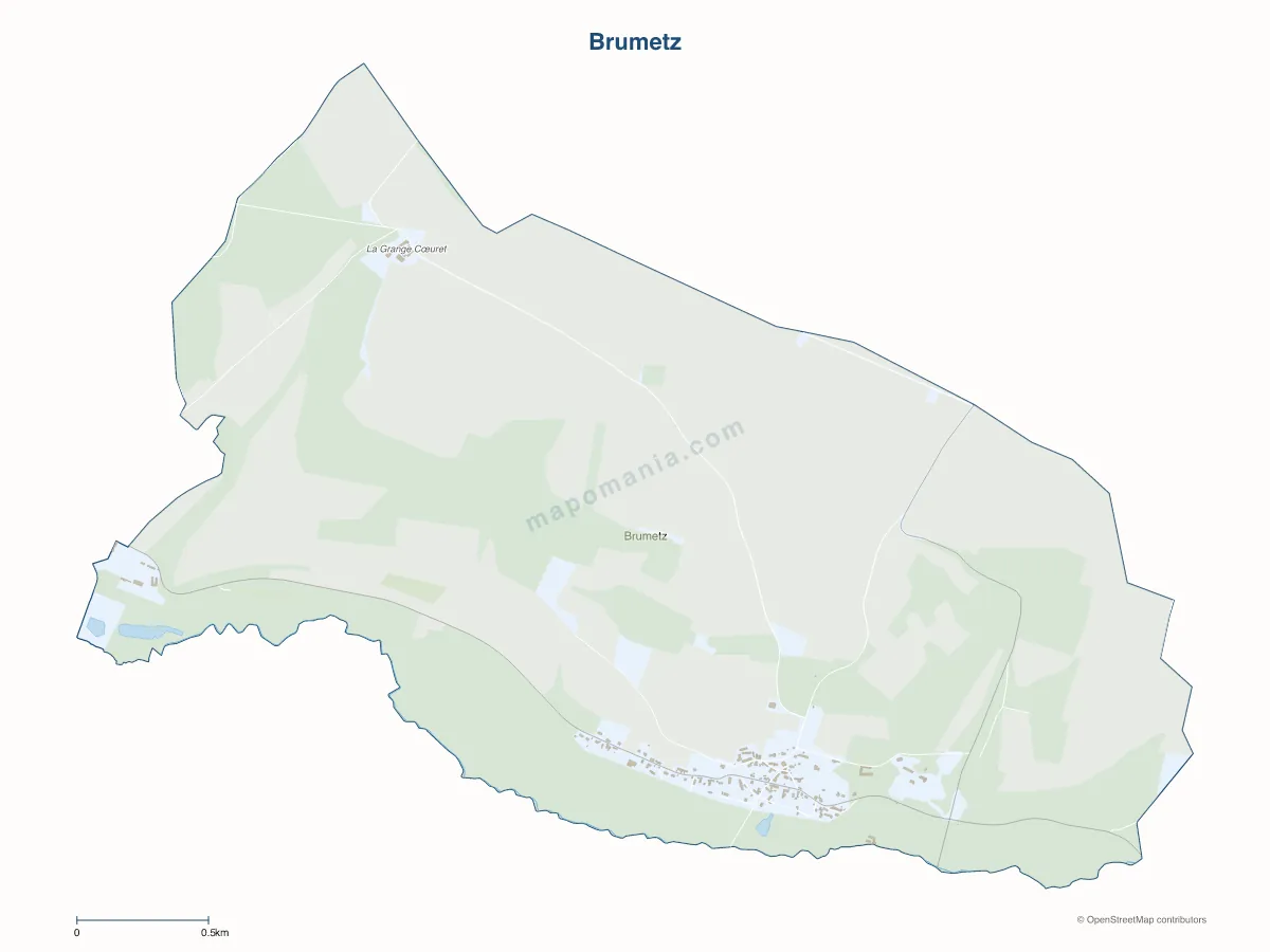 Carte de Brumetz à personnaliser
