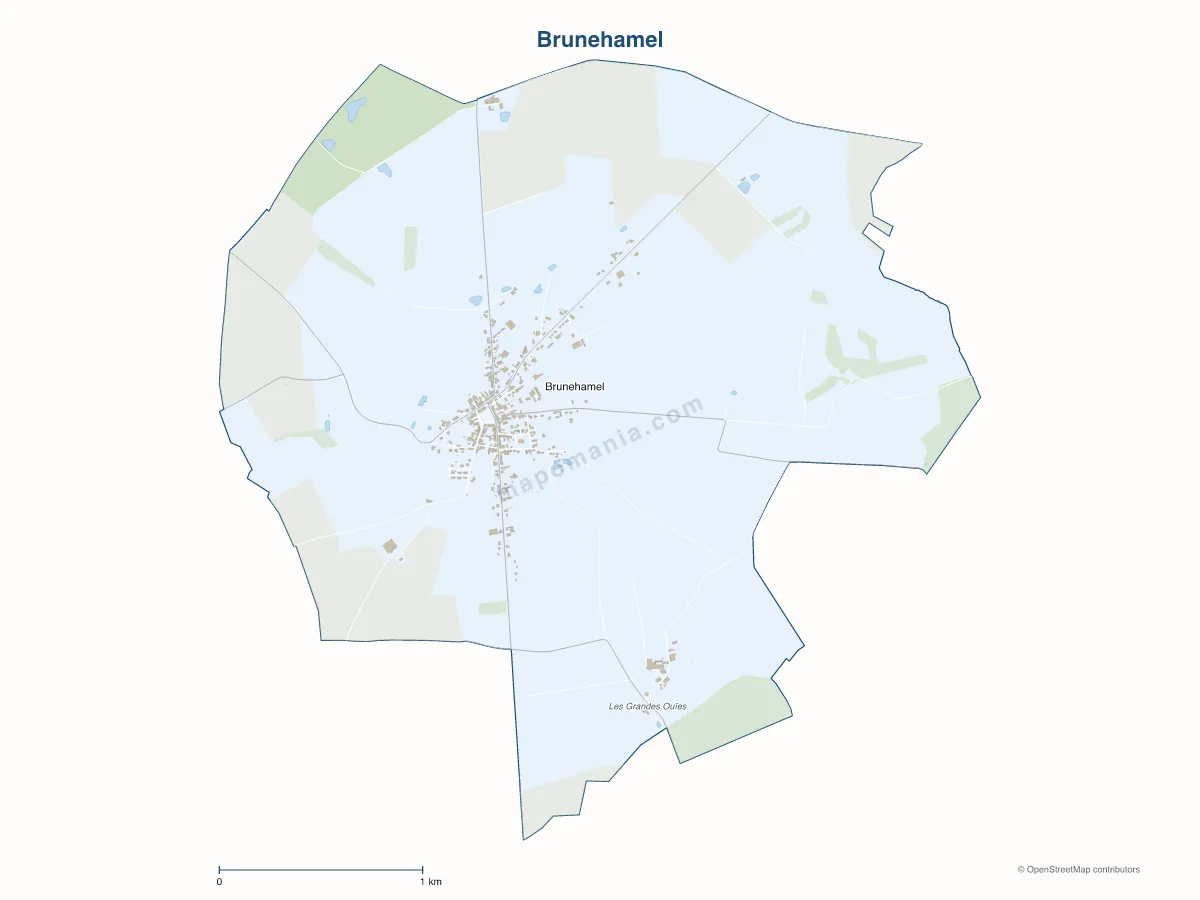 Carte de Brunehamel à personnaliser
