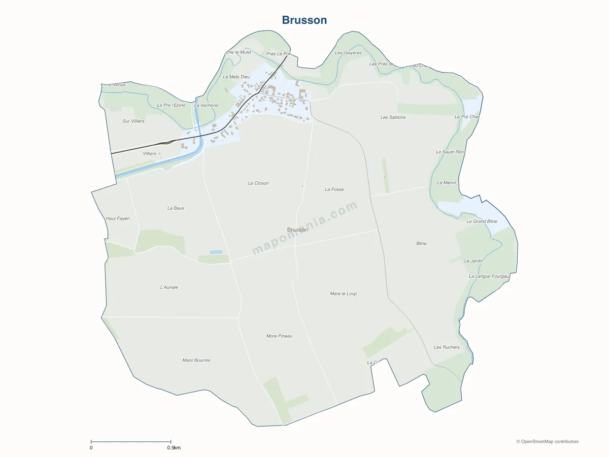 Carte de Brusson à personnaliser