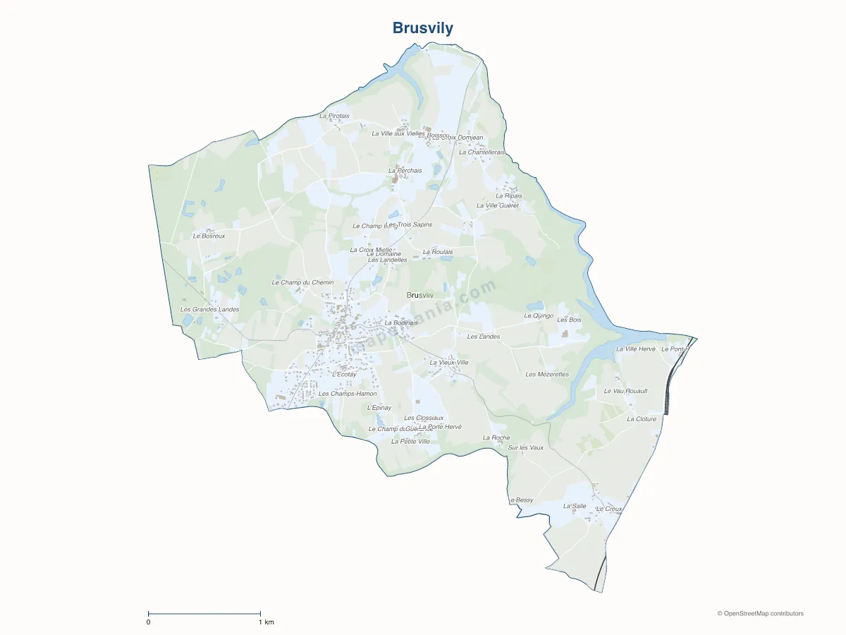 Carte de Brusvily à personnaliser