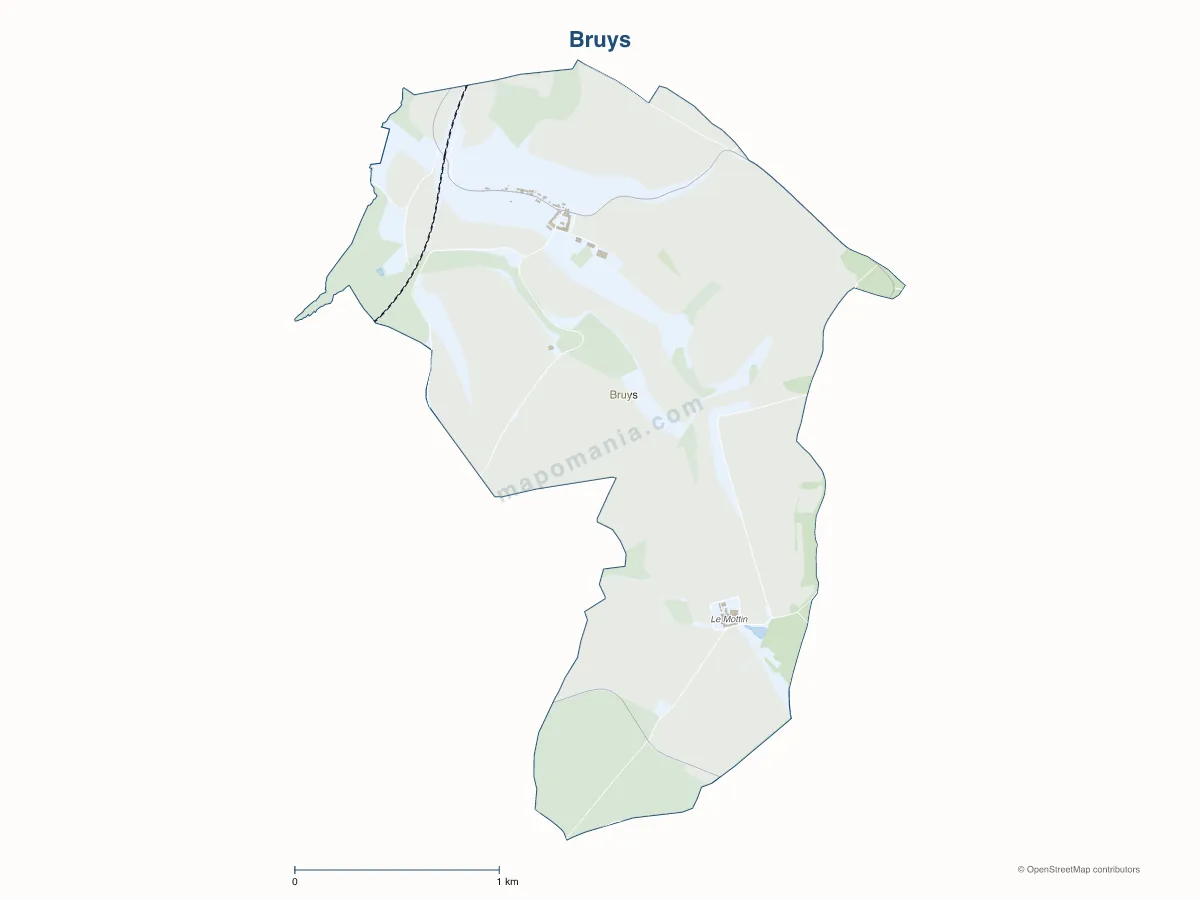 Carte de Bruys à personnaliser