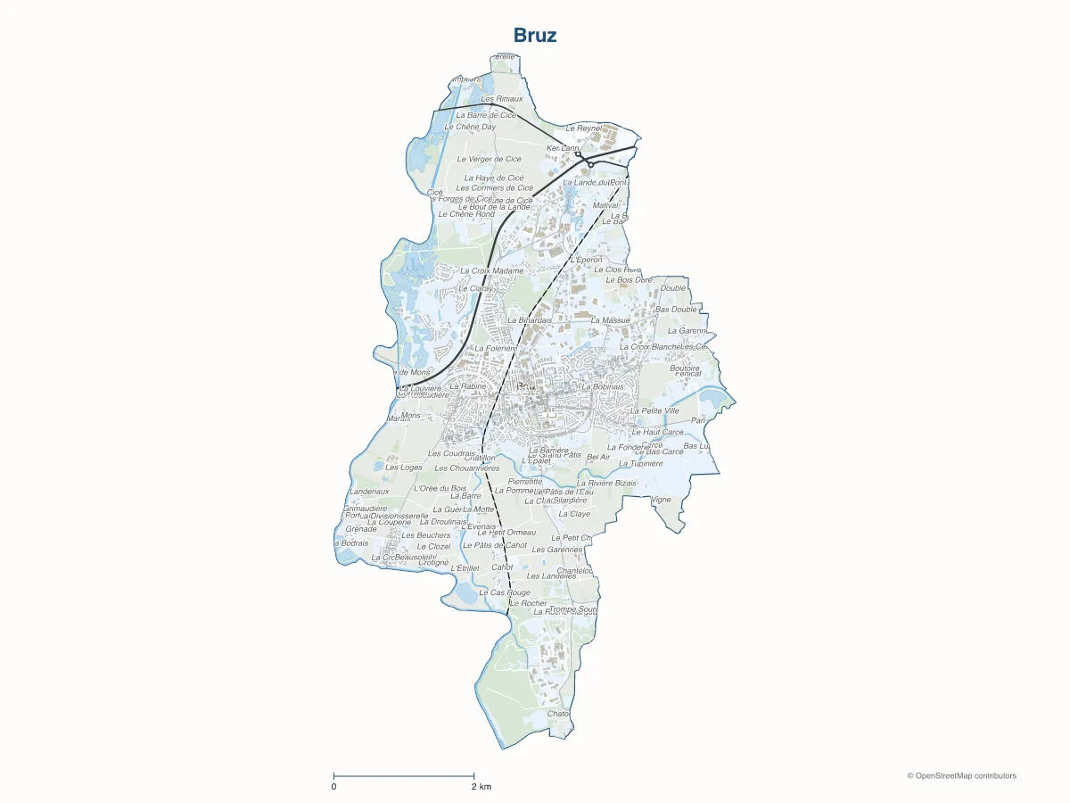 Carte de Bruz à personnaliser