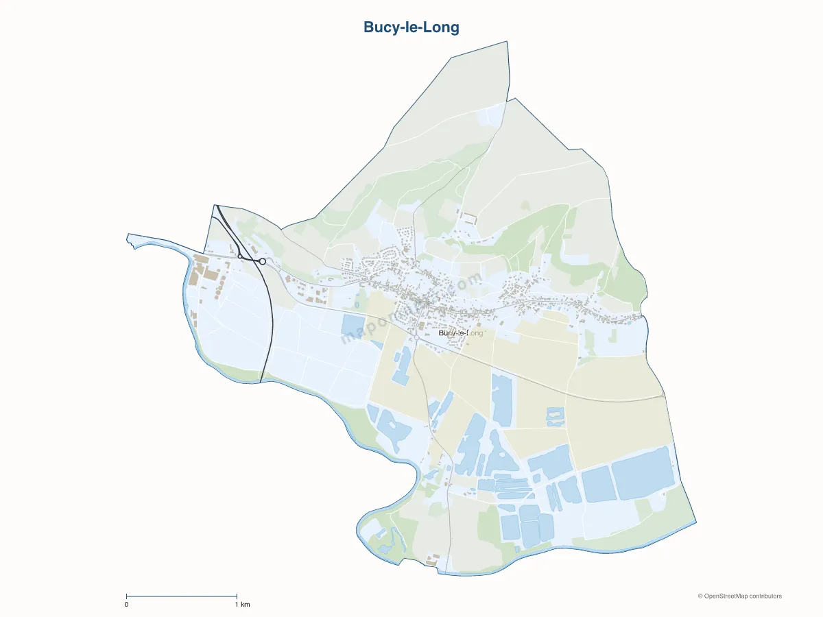 Carte de Bucy-le-Long à personnaliser