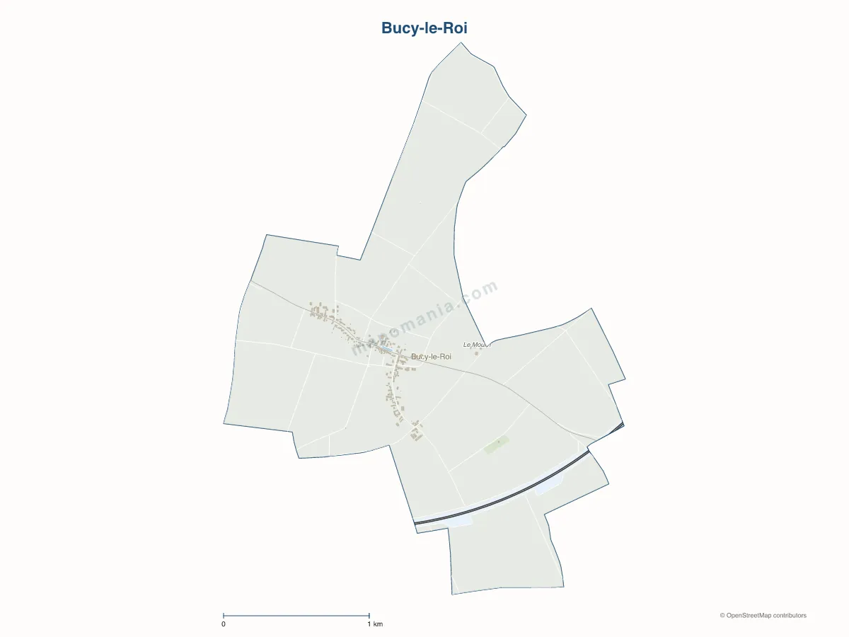 Carte de Bucy-le-Roi à personnaliser