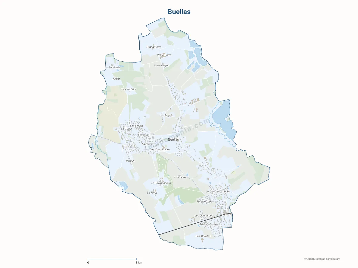 Carte de Buellas à personnaliser