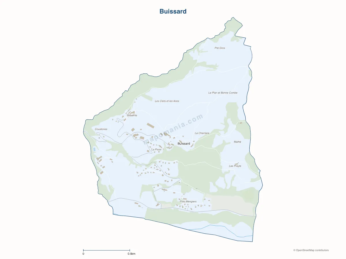 Carte de Buissard à personnaliser