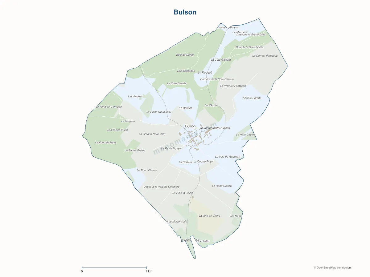 Carte de Bulson à personnaliser