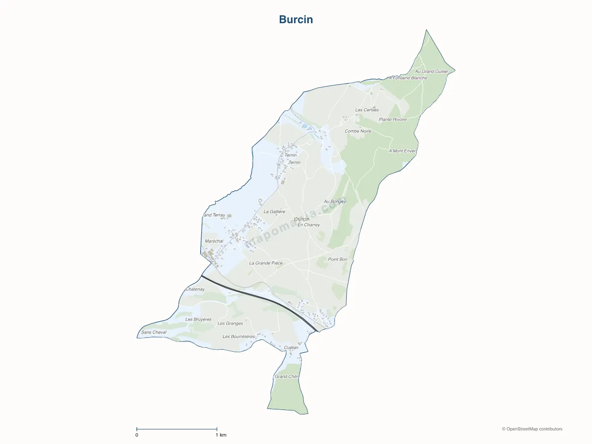 Carte de Burcin à personnaliser