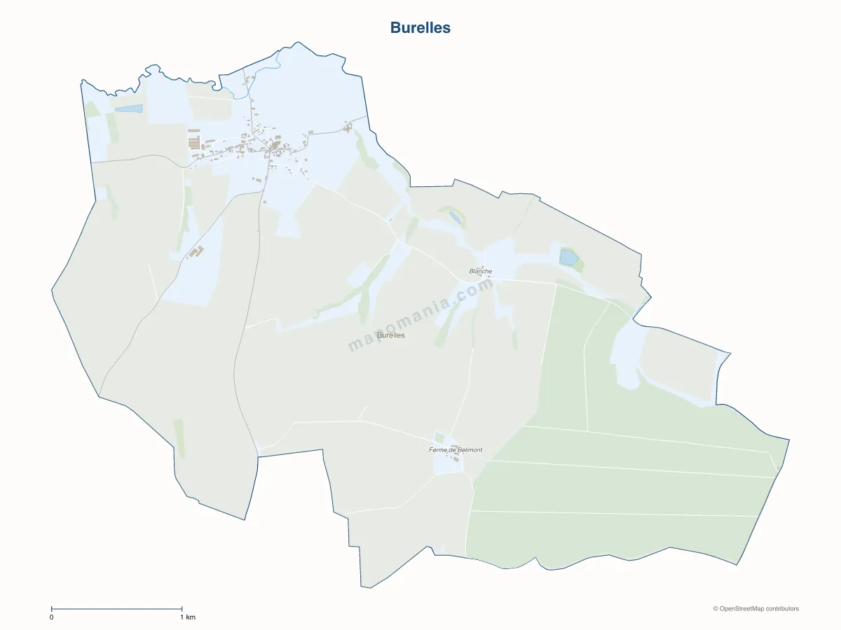 Carte de Burelles à personnaliser