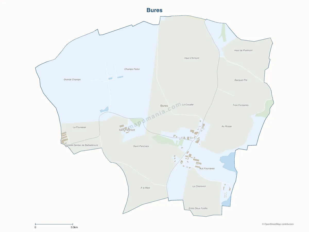 Carte de Bures à personnaliser