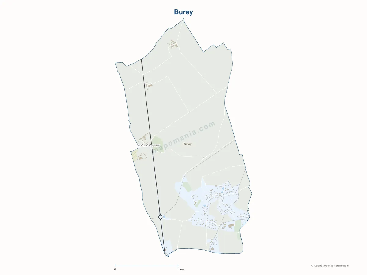 Carte de Burey à personnaliser