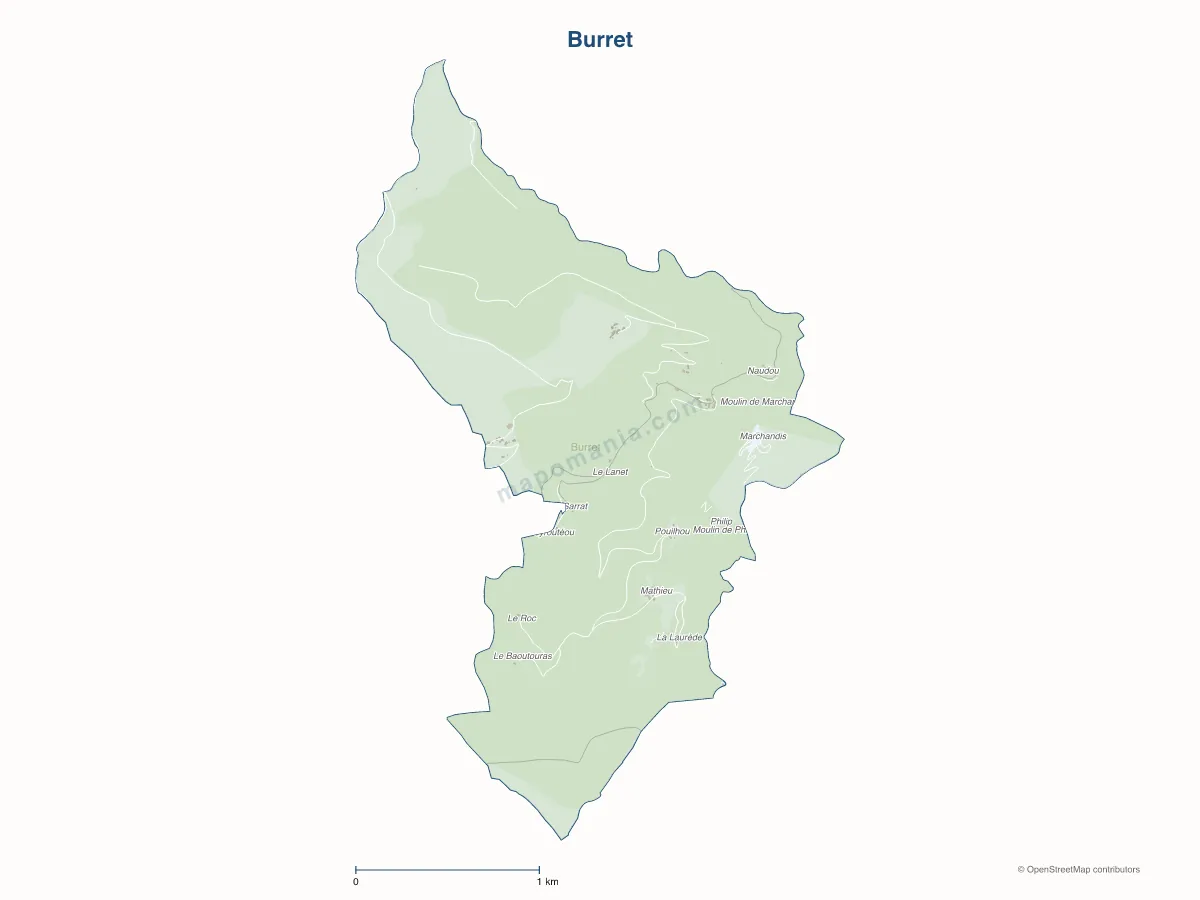 Carte de Burret à personnaliser