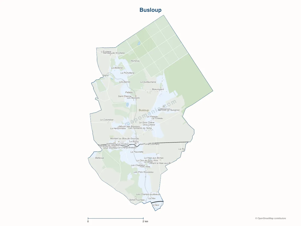Carte de Busloup à personnaliser