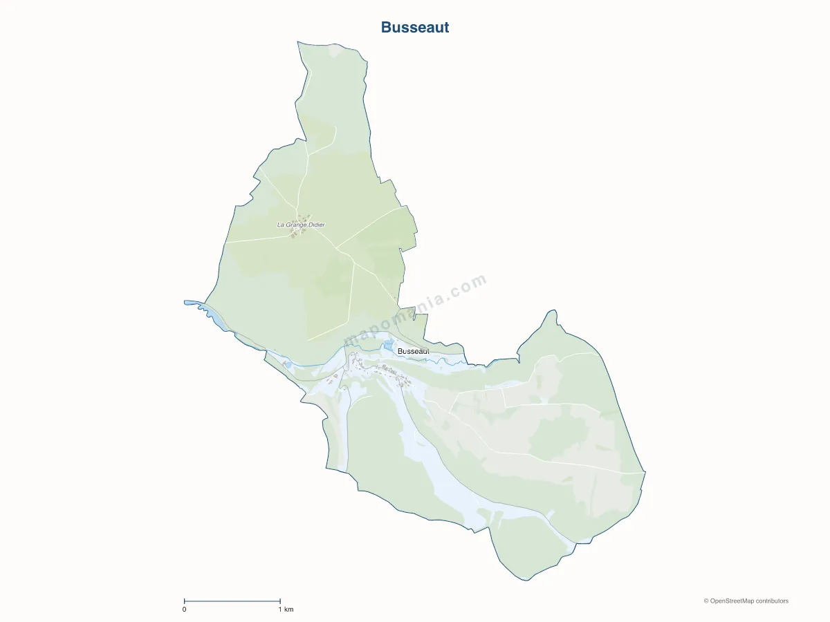 Carte de Busseaut à personnaliser