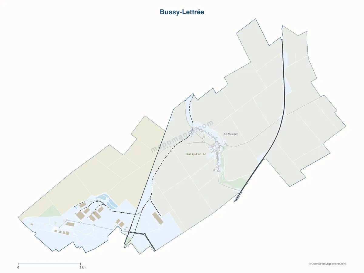 Carte de Bussy-Lettrée à personnaliser