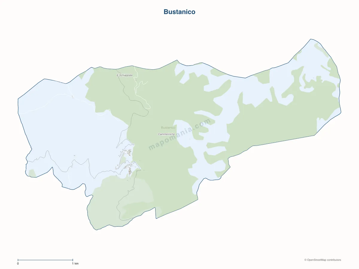 Carte de Bustanico à personnaliser