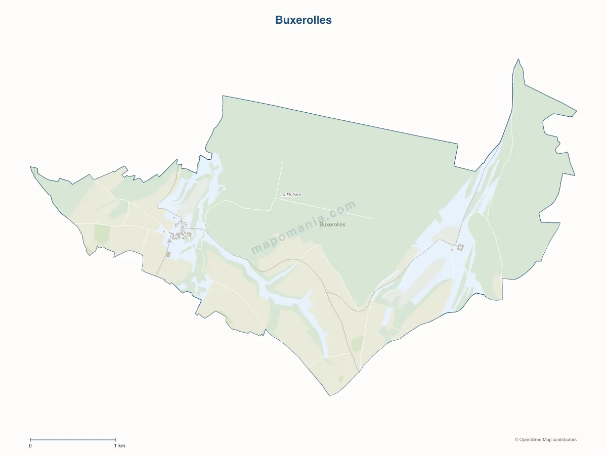 Carte de Buxerolles à personnaliser