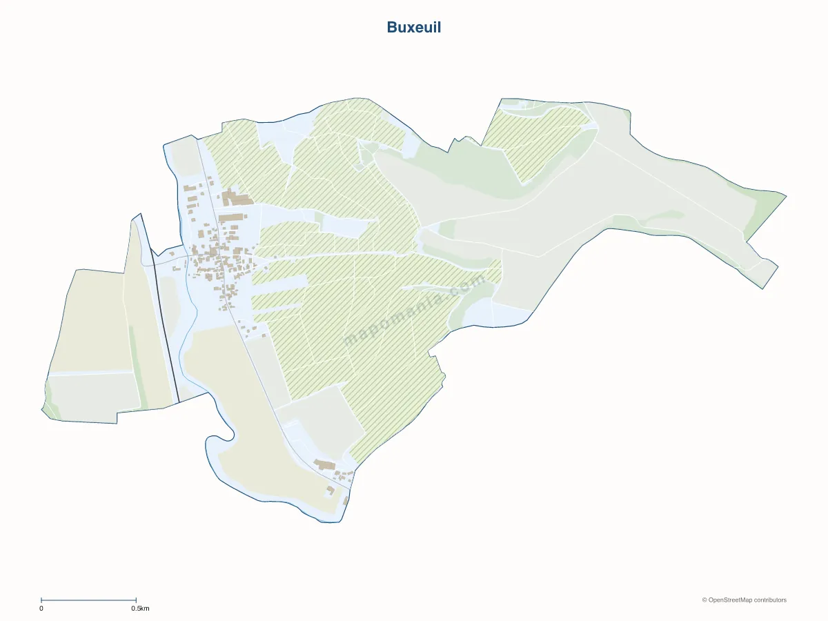 Carte de Buxeuil à personnaliser