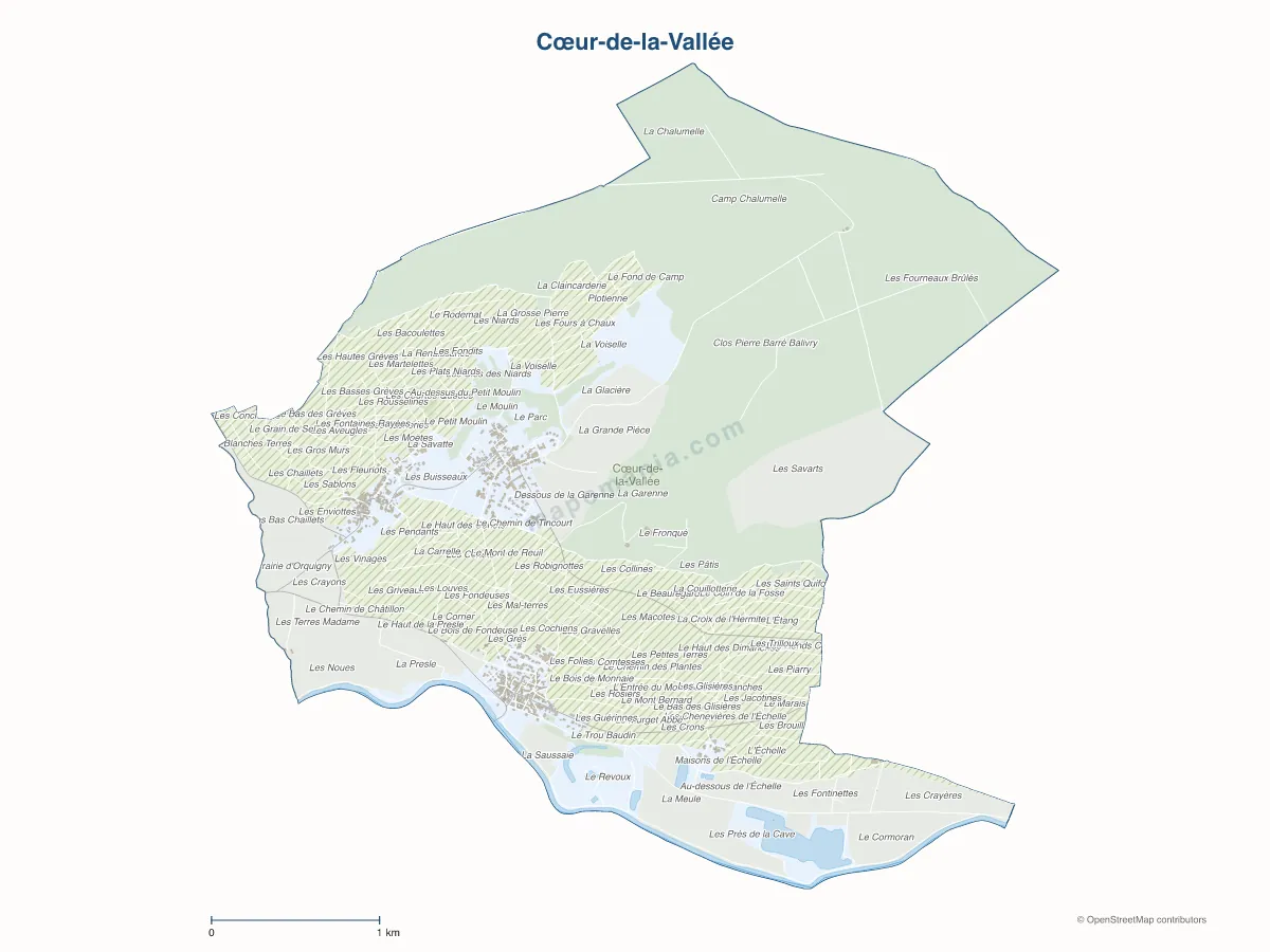 Carte de Cœur-de-la-Vallée à personnaliser