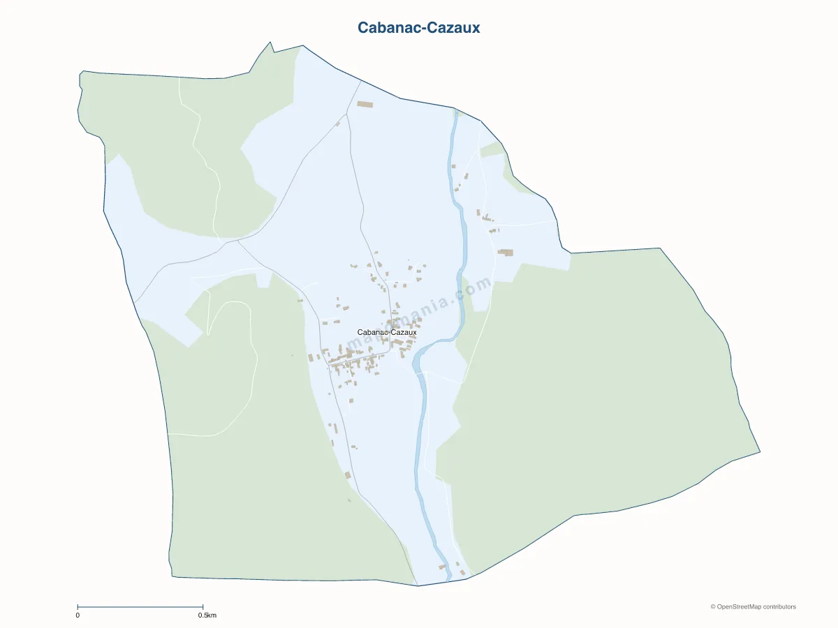 Carte de Cabanac-Cazaux à personnaliser