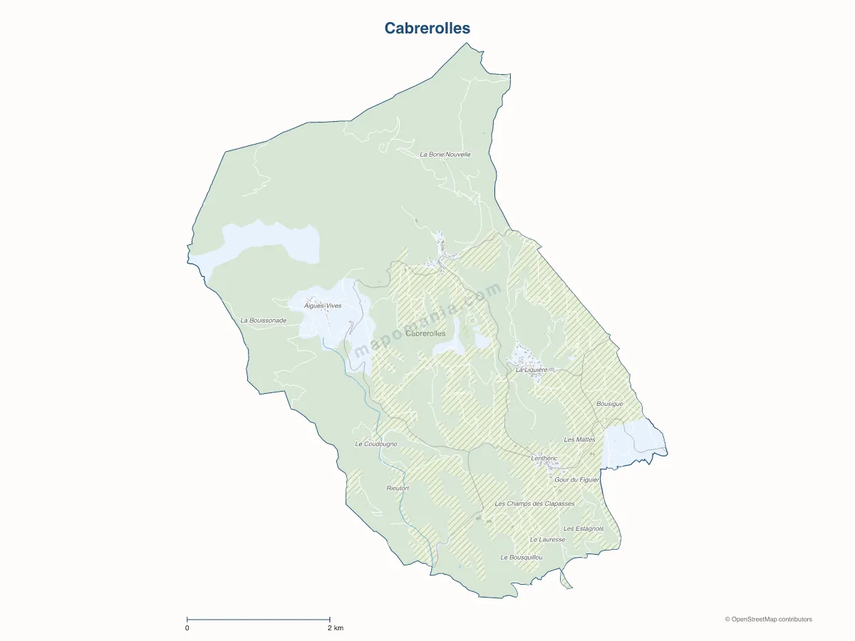 Carte de Cabrerolles à personnaliser
