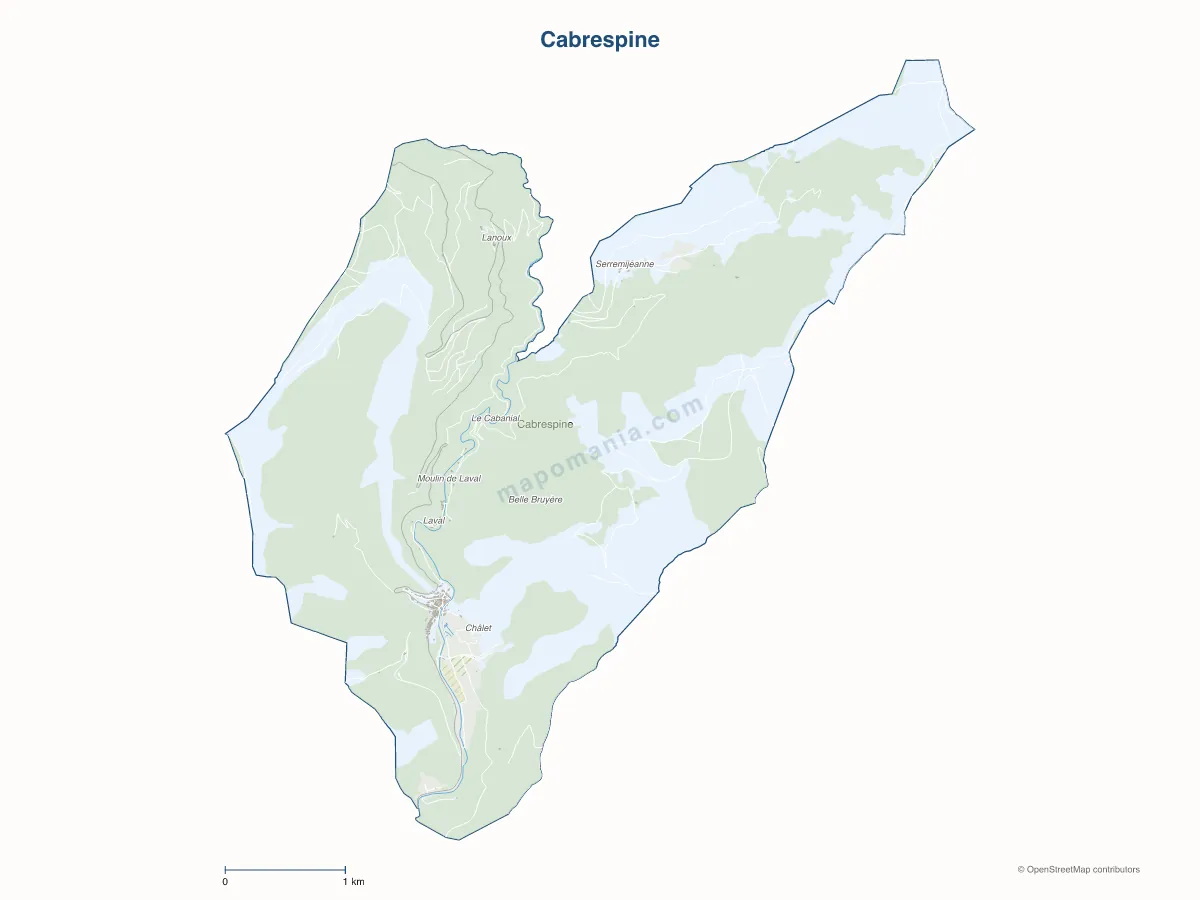 Carte de Cabrespine à personnaliser