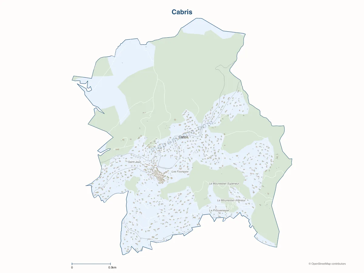Carte de Cabris à personnaliser