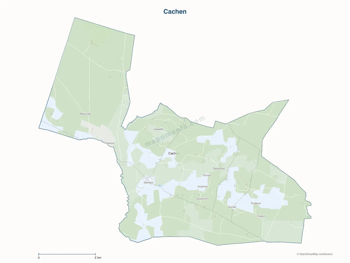 Carte de Cachen à personnaliser