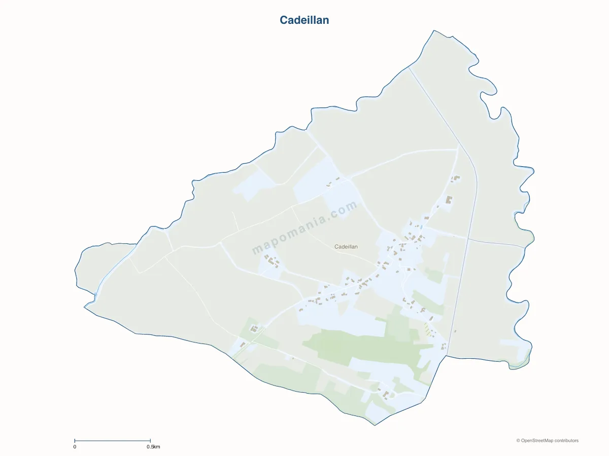 Carte de Cadeillan à personnaliser