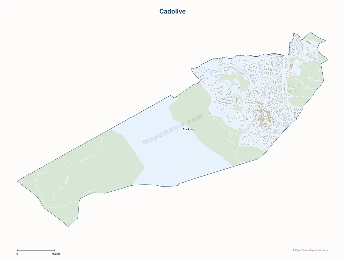 Carte de Cadolive à personnaliser