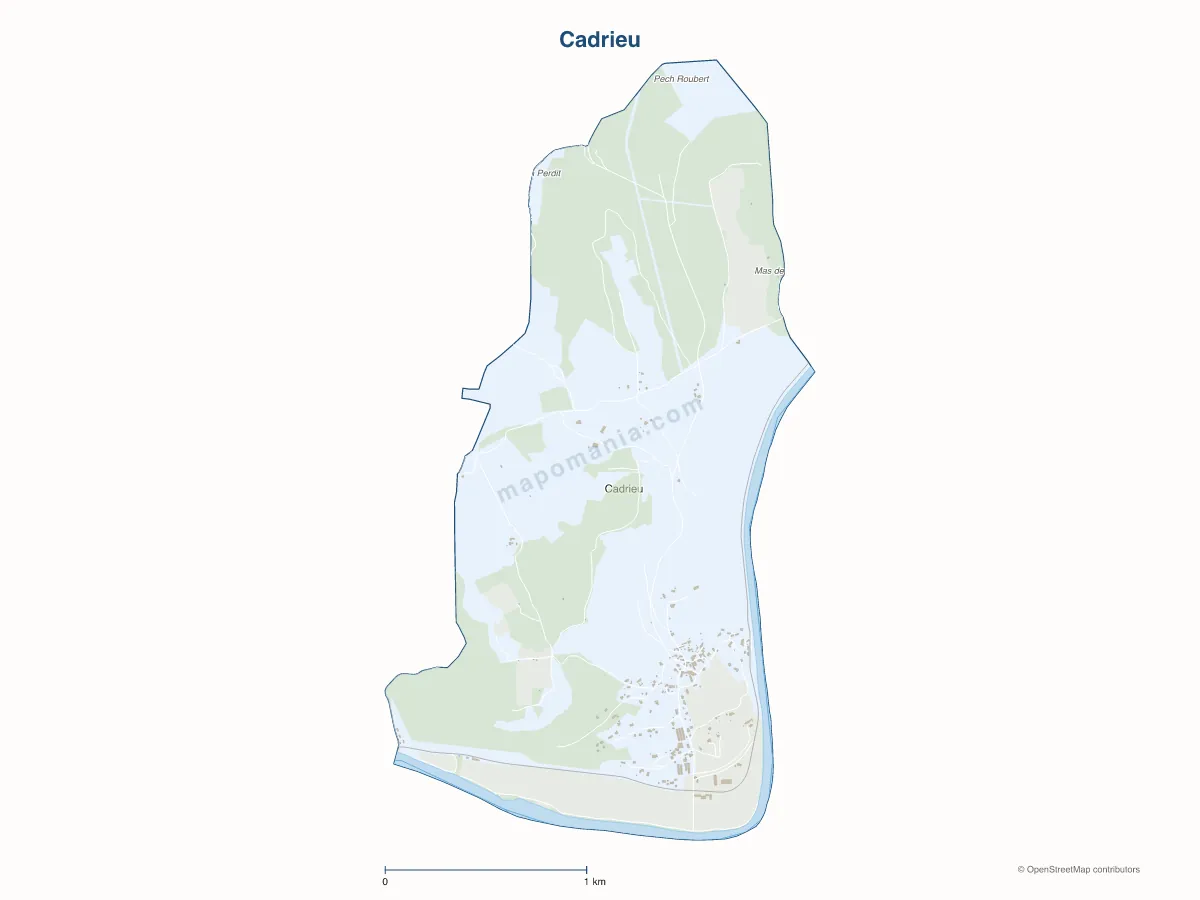 Carte de Cadrieu à personnaliser
