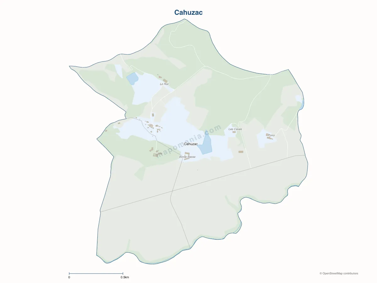 Carte de Cahuzac à personnaliser