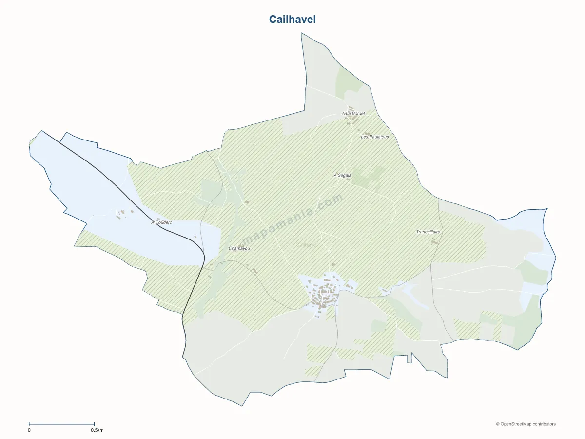 Carte de Cailhavel à personnaliser