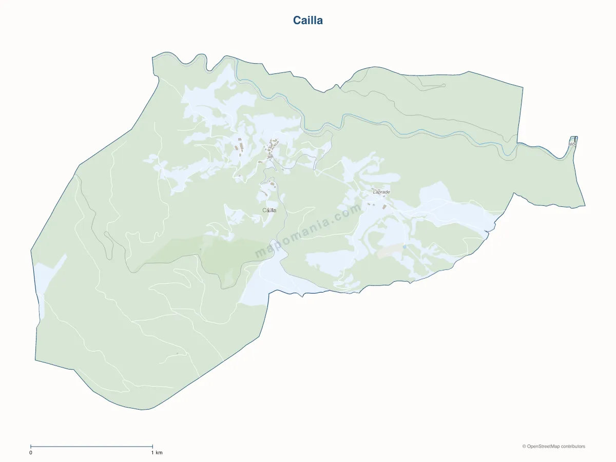 Carte de Cailla à personnaliser