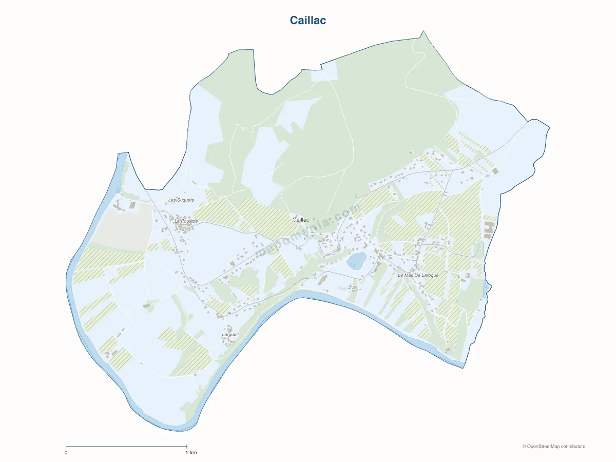 Carte de Caillac à personnaliser