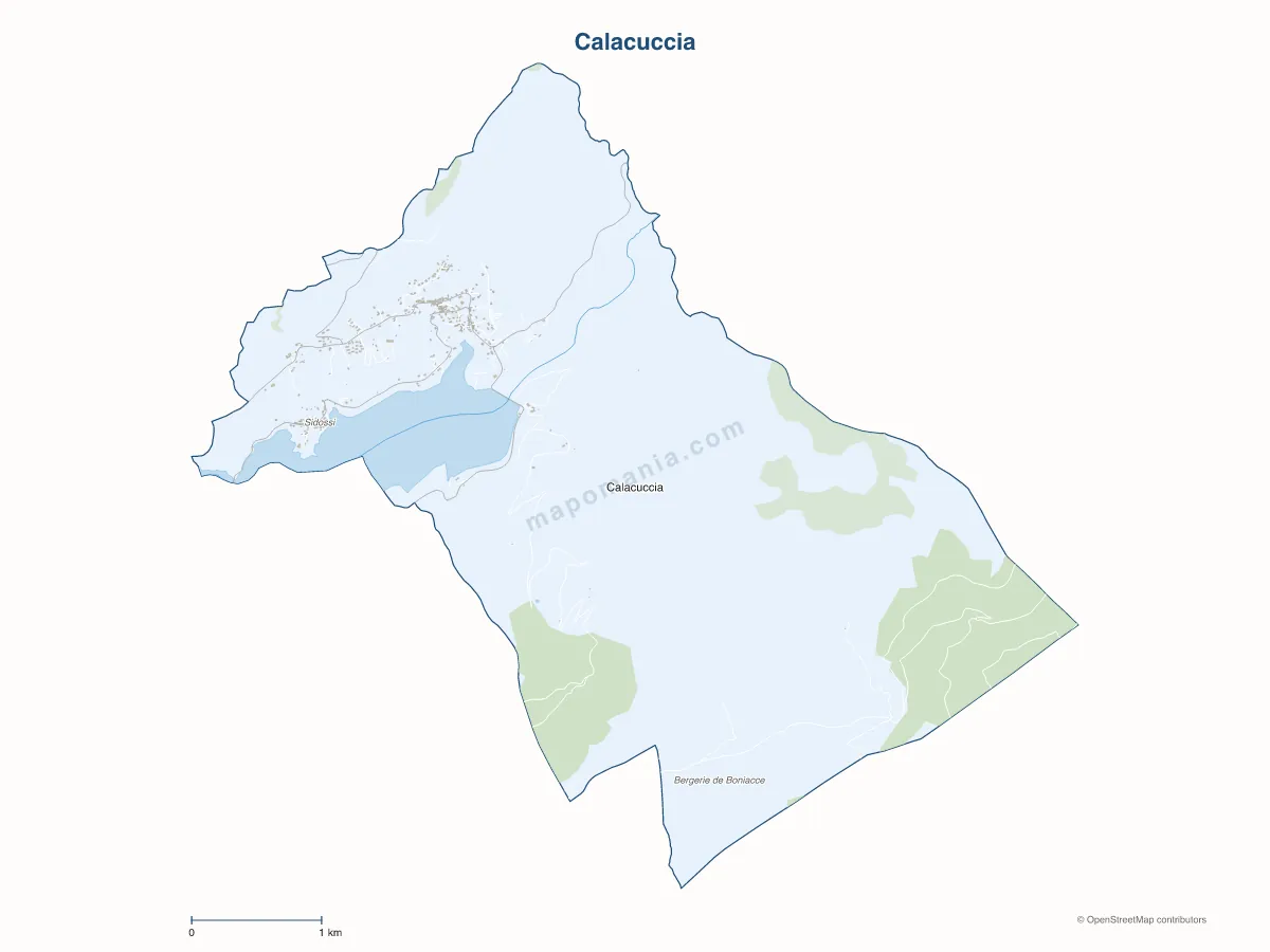 Carte de Calacuccia à personnaliser