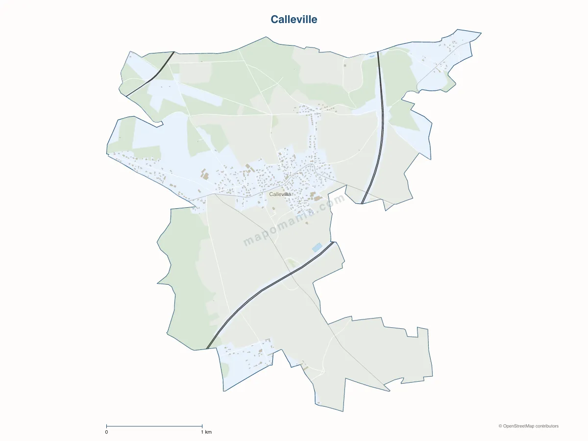Carte de Calleville à personnaliser