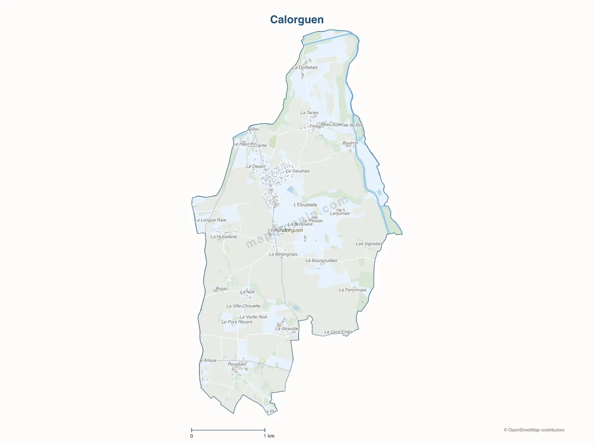 Carte de Calorguen à personnaliser