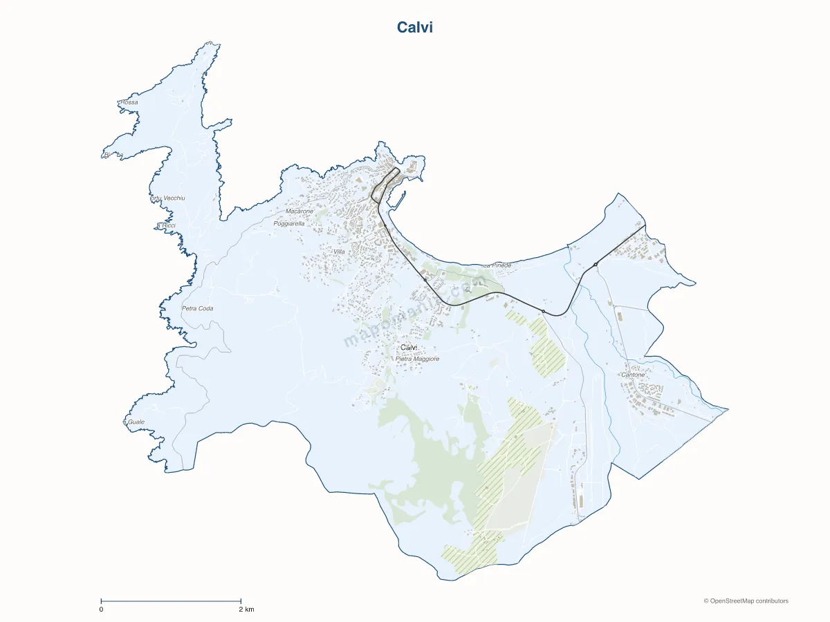 Carte de Calvi à personnaliser