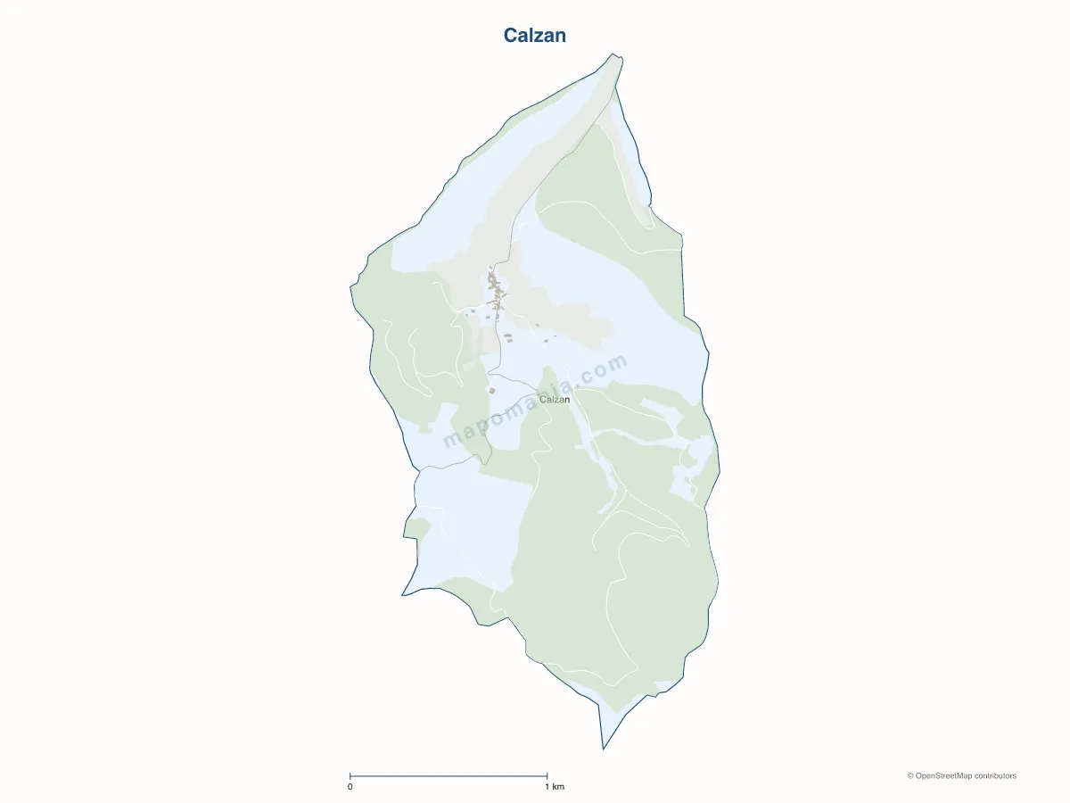 Carte de Calzan à personnaliser