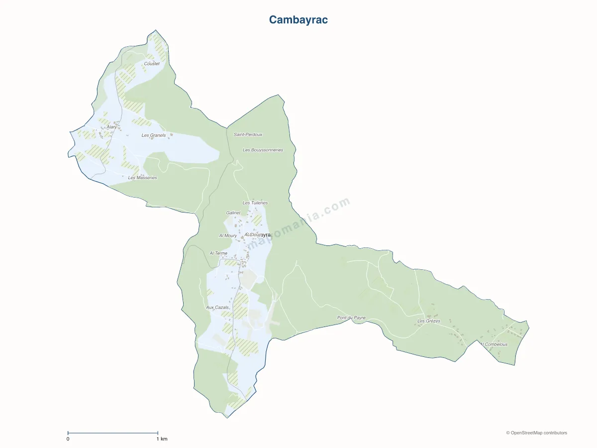 Carte de Cambayrac à personnaliser