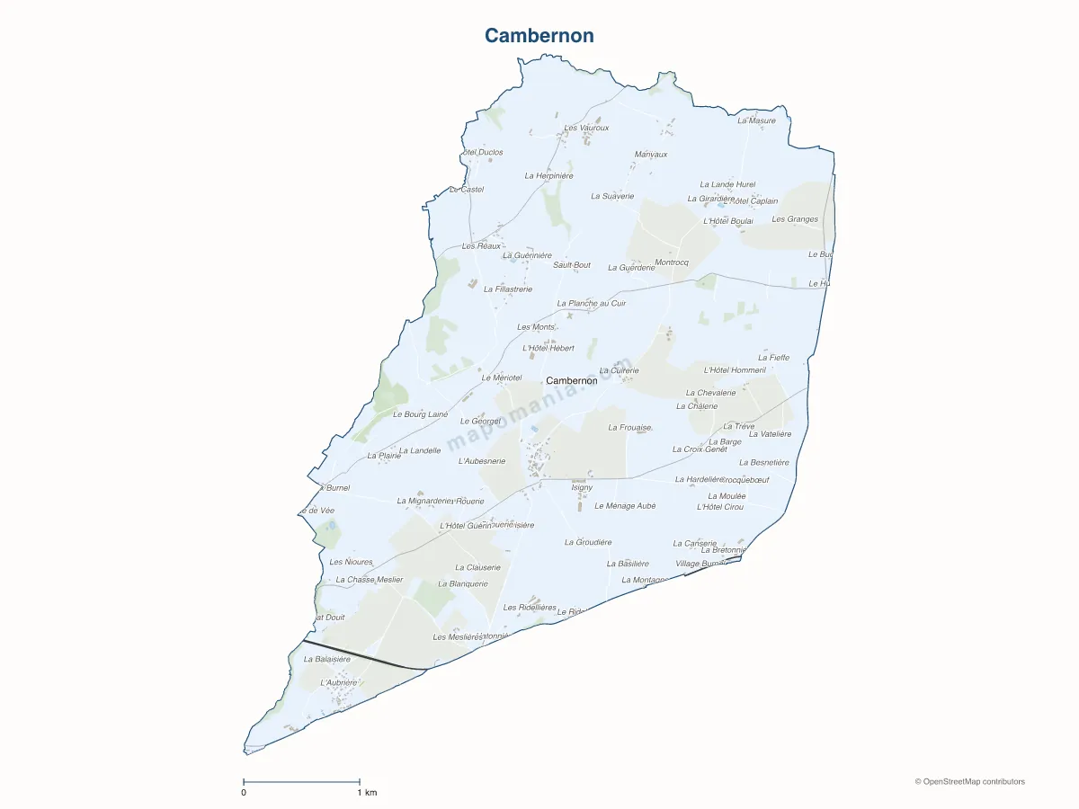 Carte de Cambernon à personnaliser