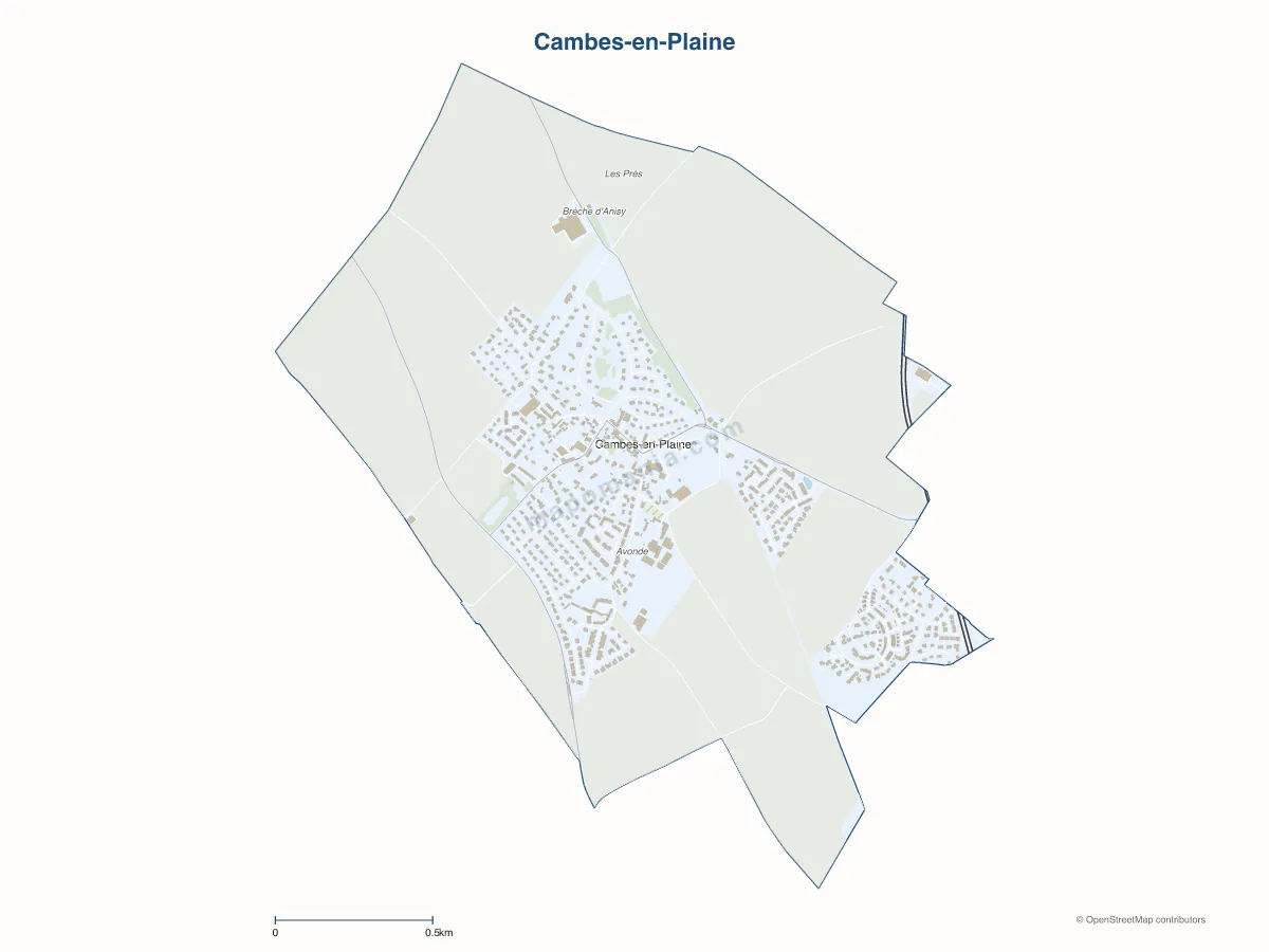 Carte de Cambes-en-Plaine à personnaliser