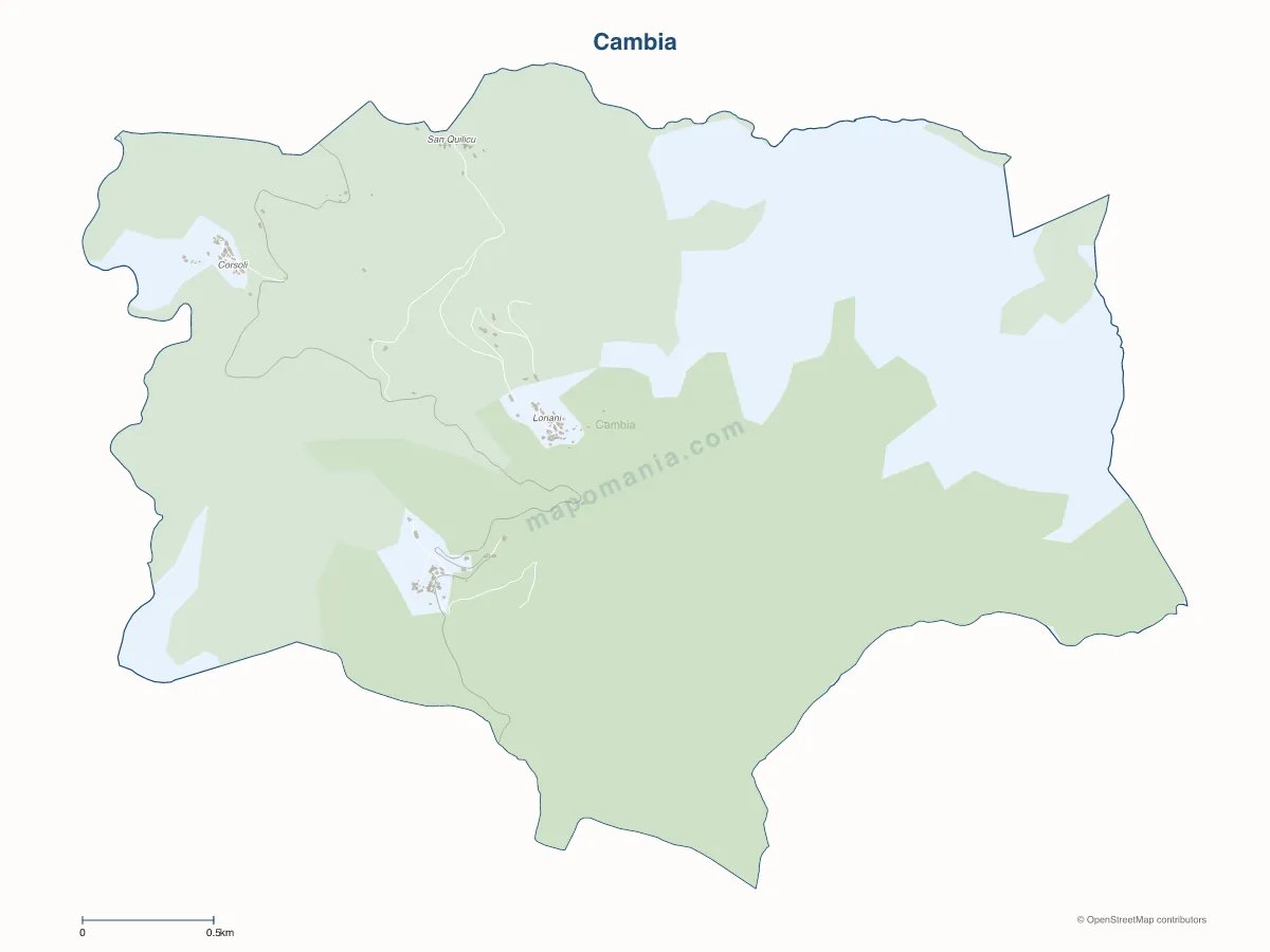 Carte de Cambia à personnaliser