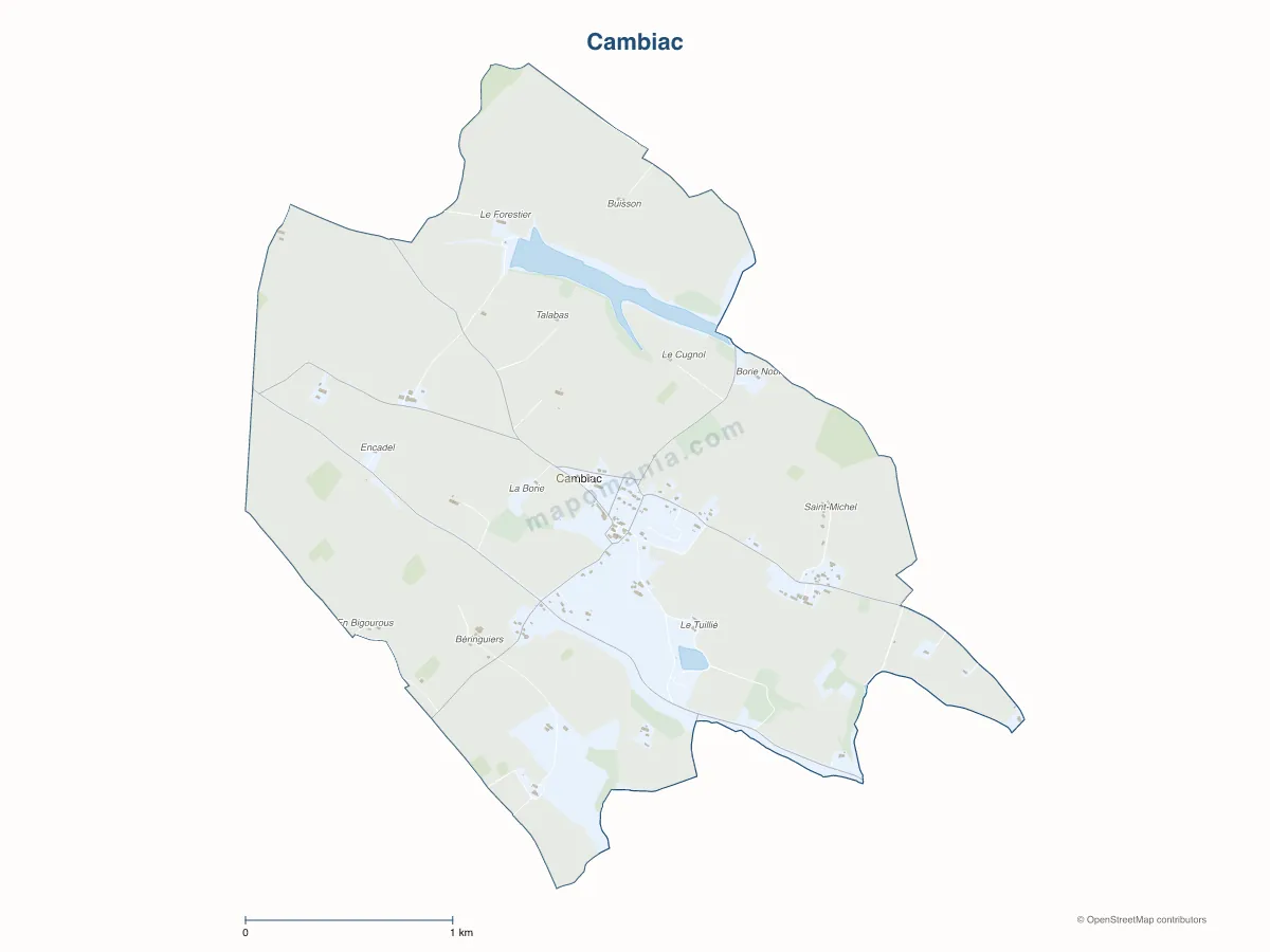 Carte de Cambiac à personnaliser
