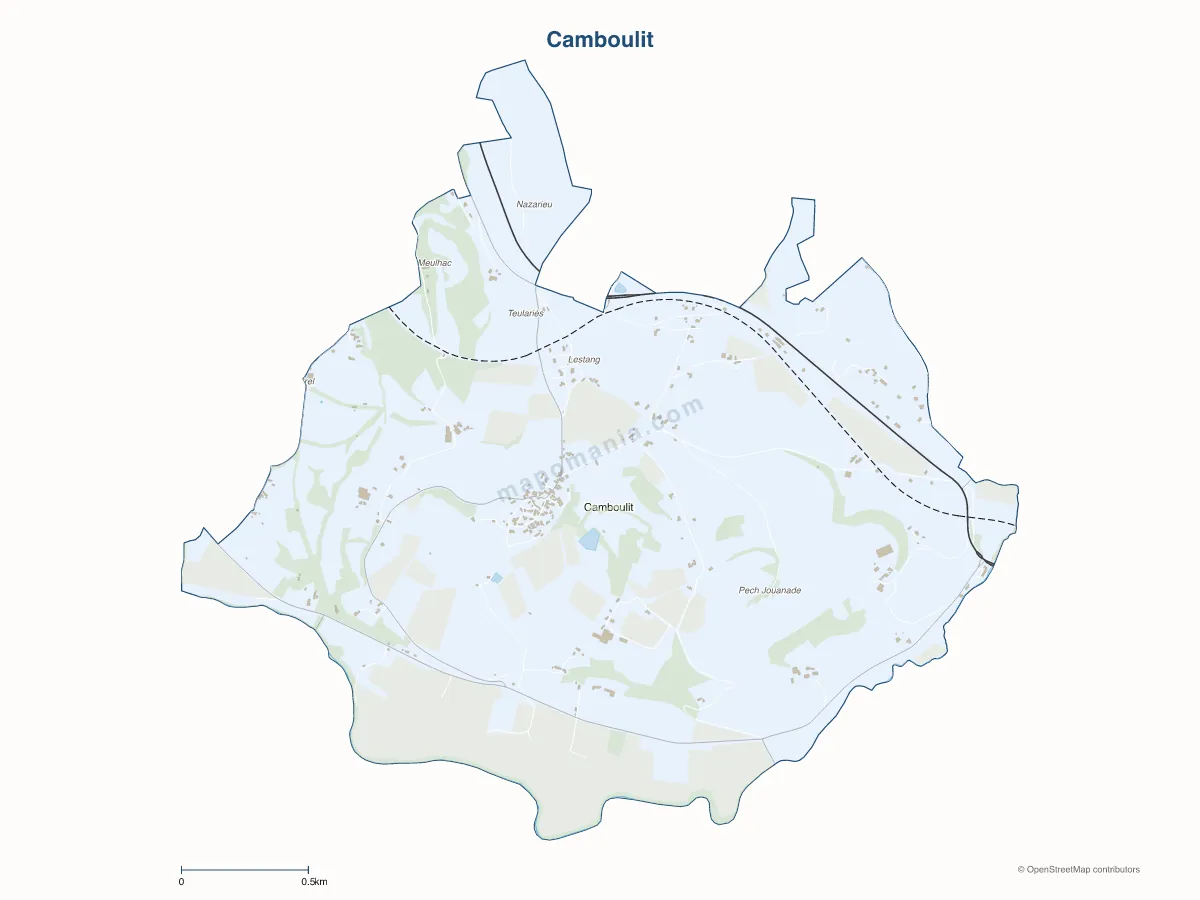 Carte de Camboulit à personnaliser