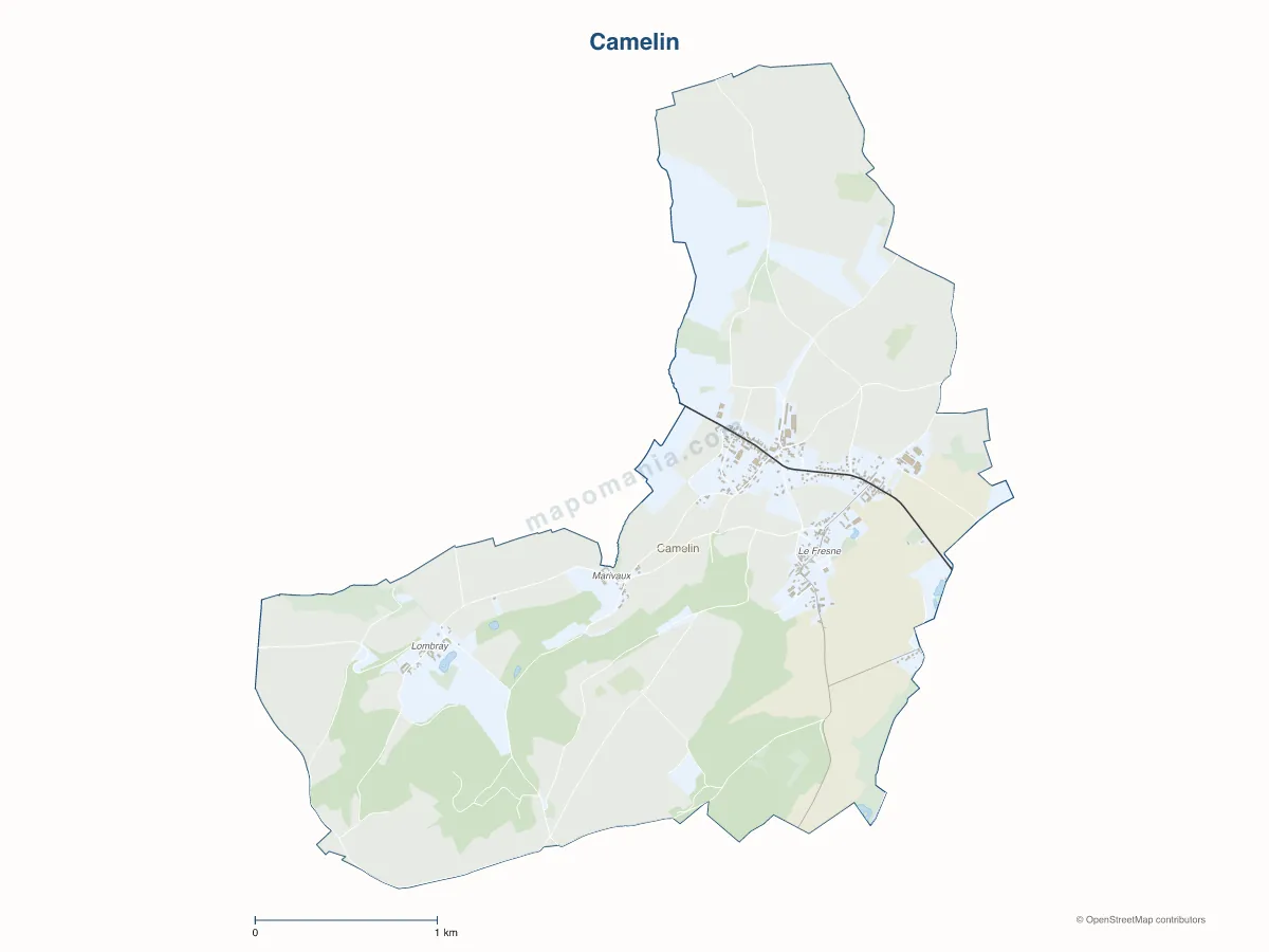 Carte de Camelin à personnaliser