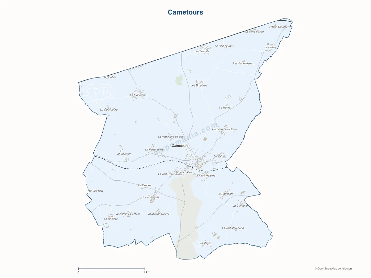 Carte de Cametours à personnaliser